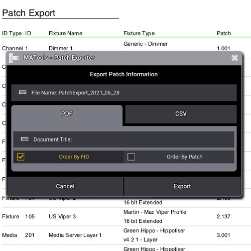 Patch Exporter